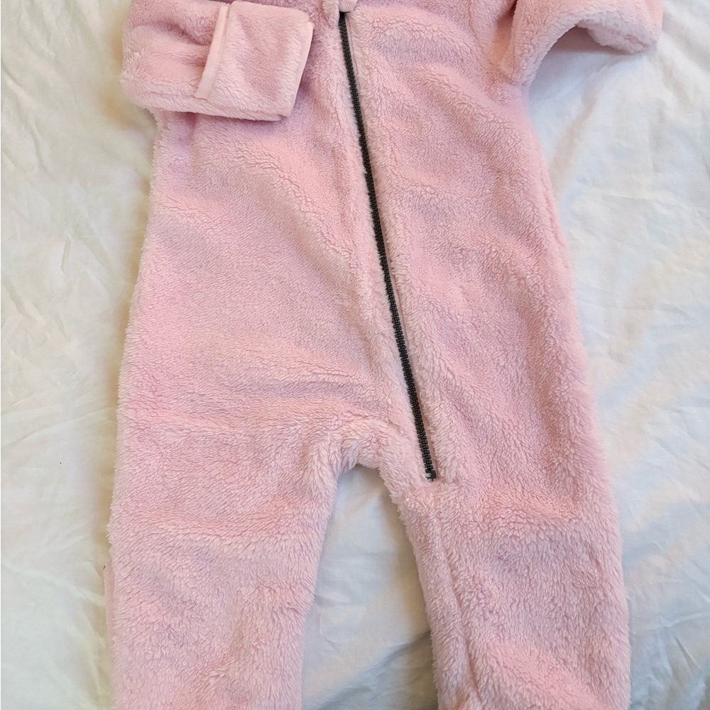 Hanna Andersson Soft Pink Fleece One piece bunting